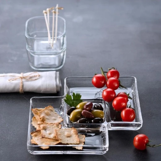 Leonardo Sezione Square Dish 31cm - Glass Serving Dish - Leonardo - Image 2