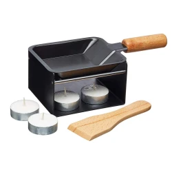 KitchenCraft Artesa Raclette Pan with Burner Stand - Cheese Accessories