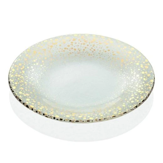 IVV Sparkling Plate 28cm Transparent Gold – Elegant Home & Garden Tableware