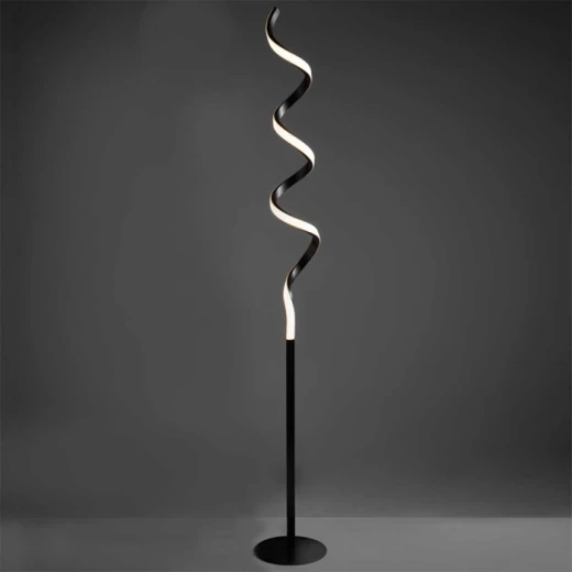Mascagni Led Floor Lamp Black Aluminum 24W - Modern Home Decor Mascagni Led Floor Lamp Black Aluminum 24W - Modern Home Decor