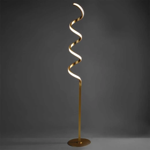 Mascagni Led Floor Lamp Gold Aluminum 24W - Modern Home Decor Mascagni Led Floor Lamp Gold Aluminum 24W - Modern Home Decor