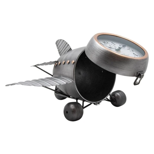 Mascagni Airplane Metal Clock with Storage Compartment – Decorative and Functional Design - Mascagni - Image 2