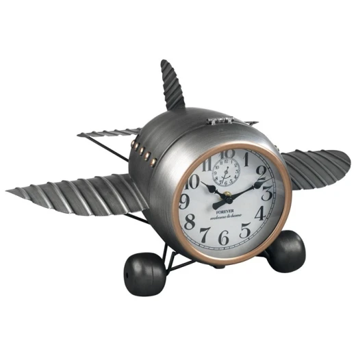 Mascagni Airplane Metal Clock with Storage Compartment – Decorative and Functional Design Mascagni Airplane Metal Clock with Storage Compartment – Decorative and Functional Design