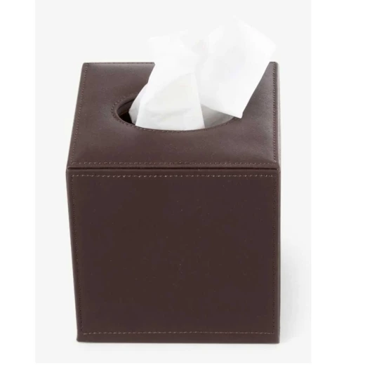 Bentley Square Tissue Box Brown Leather – Elegant Home & Garden Accessory for Stylish Spaces Bentley Square Tissue Box Brown Leather – Elegant Home & Garden Accessory for Stylish Spaces