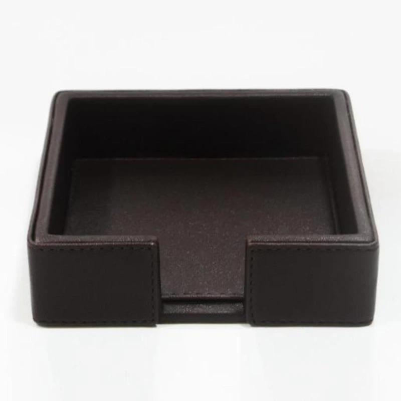 Libbey Small Napkin Holder Leather Brown – Compact and Stylish Table Accessory for Home Use - Libbey