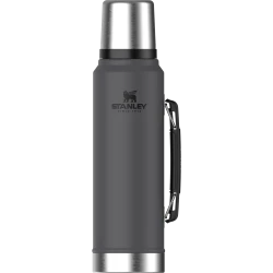 Stanley Classic Legendary Bottle 1.0L – Charcoal Insulated Bottle for Hot & Cold Beverages