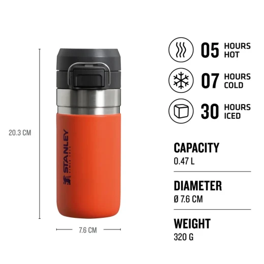 Stanley Go Quick Flip Water Bottle 0.47L Tigerlily Plum - Stanley - Image 4