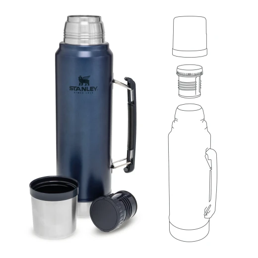 Stanley Classic Legendary Bottle 1.0L Nightfall - Durable Thermos - Stanley - Image 2