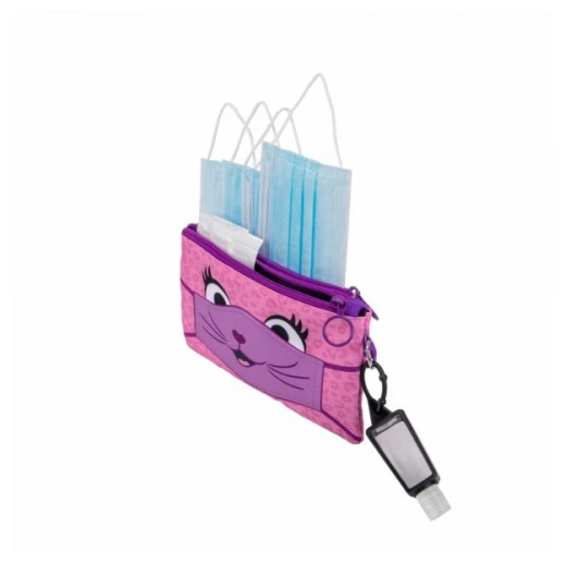ZIPIT Face-It Creature Pen Case - Pink Double Zipper - ZIPIT - Image 2