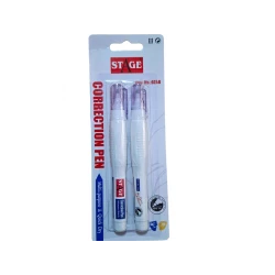 Stage Correction Pen Precise 2-Pack, Quick-Dry White Out with Fine Metal Tip for Accurate Edits on Paper, School & Office Supplies
