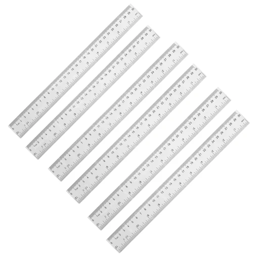 6-Pack Transparent 30cm Rulers, Durable Plastic School Rulers with Clear Metric Markings, Ideal for Students, Classrooms & Office Use 6-Pack Transparent 30cm Rulers, Durable Plastic School Rulers with Clear Metric Markings, Ideal for Students, Classrooms & Office Use