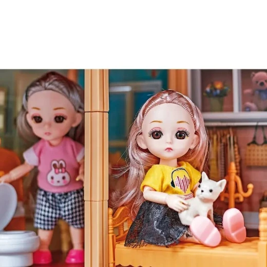 Sensoria ,  Classic Princess Castle Villa Toy Kit Kids Pretend Play Big Doll Houses For Childrens With Accessories - sensoria - Image 6