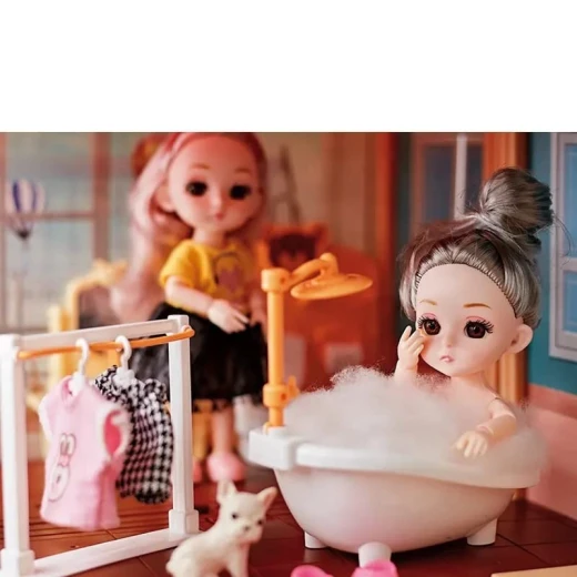 Sensoria ,  Classic Princess Castle Villa Toy Kit Kids Pretend Play Big Doll Houses For Childrens With Accessories - sensoria - Image 5