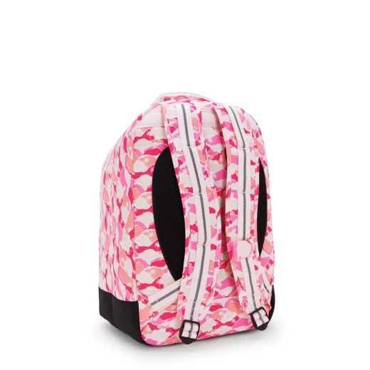 Kipling Class Room Pink Palm Large Backpack with Laptop Compartment, Size 43 × 29 × 24 cm – Spacious, Stylish & Functional, Ideal for School or Work - Kipling - Image 5