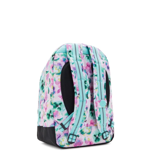 Kipling Class Room Aqua Blossom Large Backpack with Laptop Compartment, Size 43 × 29 × 24 cm – Spacious, Stylish & Functional, Ideal for School or Work - Kipling - Image 4