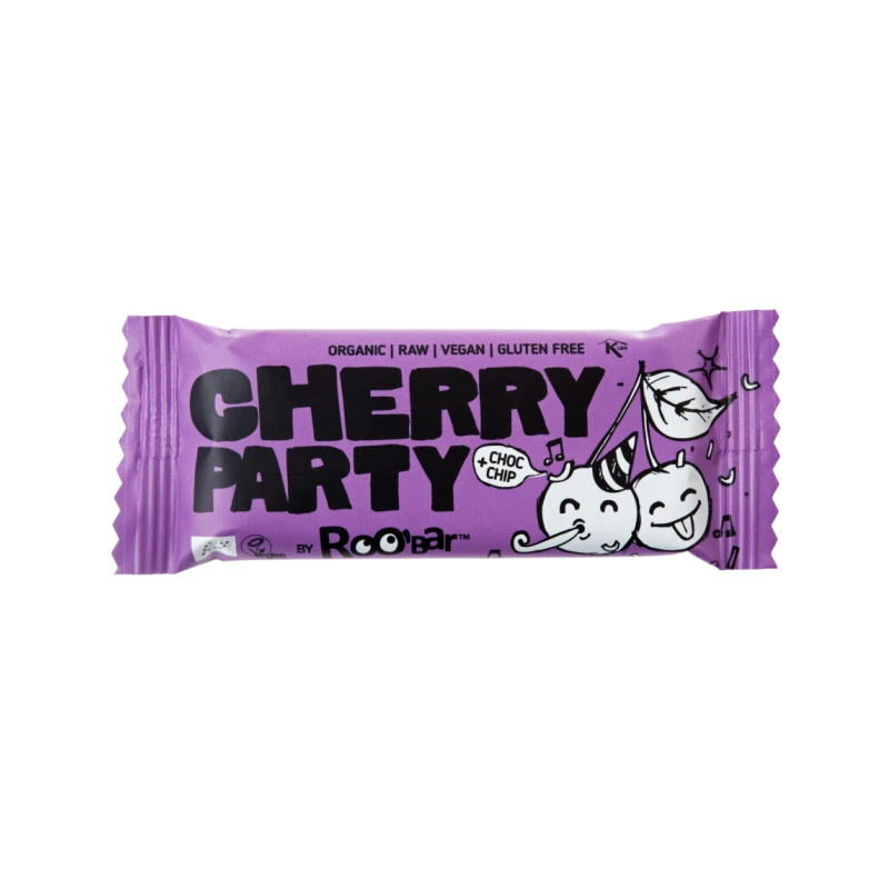 ROOBAR Organic Cherry Party Bar 30g - Delicious & Healthy Snack - ROOBAR