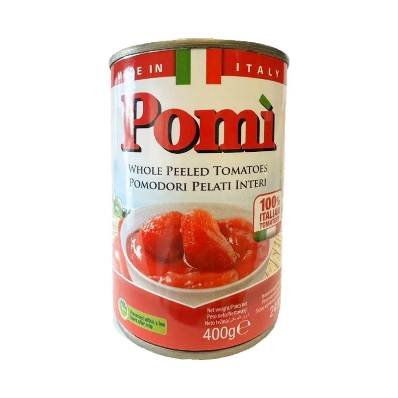 Pomi Whole Peeled Tomatoes 400g - Fresh & Versatile for Cooking - Pomi