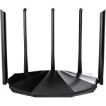 جهاز توجيه واي فاي ذكي TX2 Pro WiFi 6 AX1500، إنترنت لاسلكي ثنائي النطاق جيجابت واي فاي 6، 5 هوائيات عالية الكسب 6 ديسيبل، 3 منافذ LAN جيجابت، WPA3+OFDMA+MU-MIMO (أسود) من تيندا - تيندا