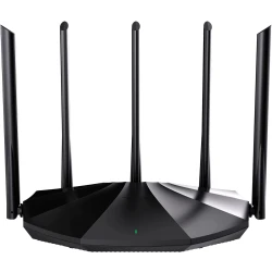 جهاز توجيه واي فاي ذكي TX2 Pro WiFi 6 AX1500، إنترنت لاسلكي ثنائي النطاق جيجابت واي فاي 6، 5 هوائيات عالية الكسب 6 ديسيبل، 3 منافذ LAN جيجابت، WPA3+OFDMA+MU-MIMO (أسود) من تيندا