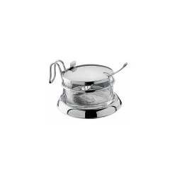 Pintinox Cheese Bowl With Spoon - Stainless Steel & Glass