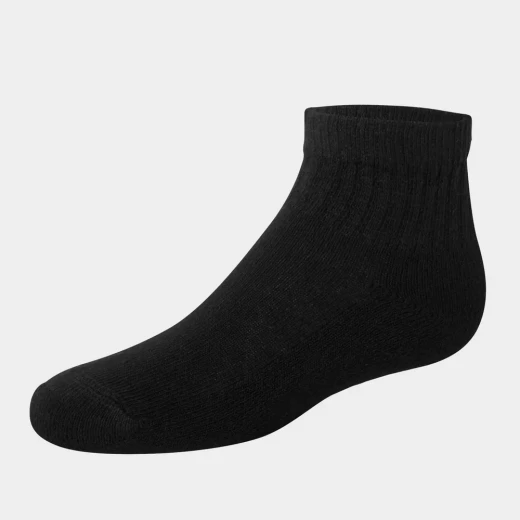 Hanes Boys' 12pk Cushioned Ankle Athletic Socks Black M - Hanes - Image 4