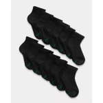 Hanes Boys' 12pk Cushioned Ankle Athletic Socks Black M - Hanes