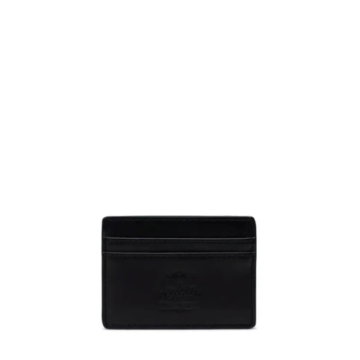 Herschel Charlie Leather Cardholder - Black Wallet Herschel Charlie Leather Cardholder - Black Wallet