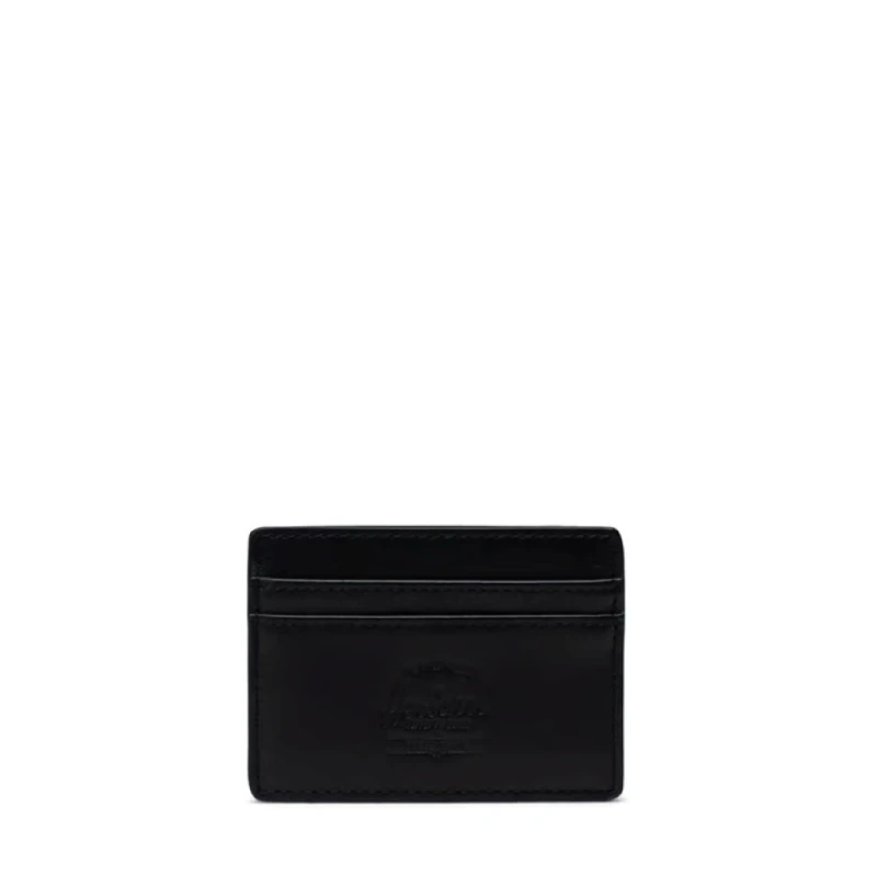 Herschel Charlie Leather Cardholder - Black Wallet - Herschel