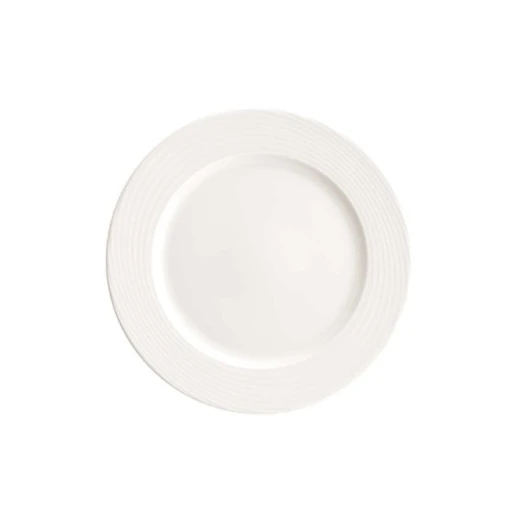 Bonna Loop Flat Plate 23cm White Porcelain Dinnerware Bonna Loop Flat Plate 23cm White Porcelain Dinnerware