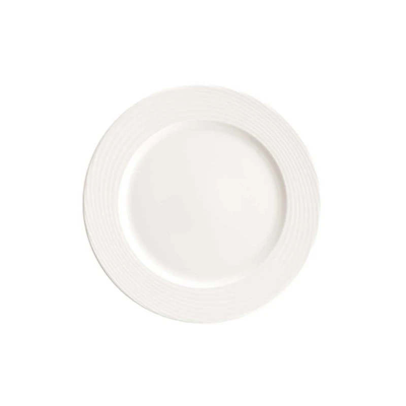 Bonna Loop Flat Plate 17cm White Porcelain Dinnerware - Bonna