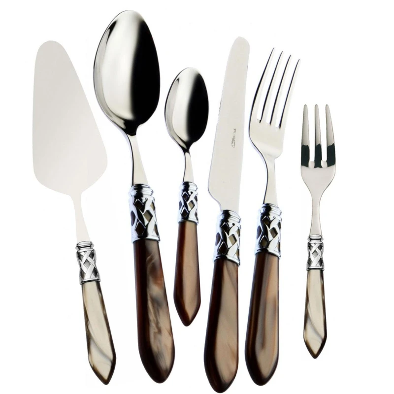 Bugatti Aladdin Cutlery Set 31 Pieces Onyx/Silver Ring - Bugatti