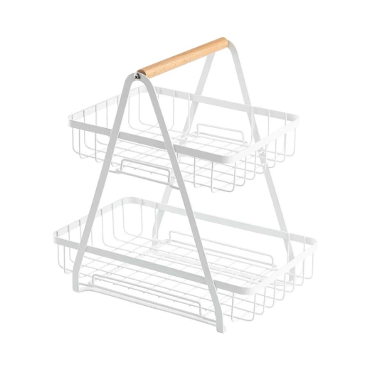 Table Craft 2-Tier Basket Display White 30x23cm H 31cm Table Craft 2-Tier Basket Display White 30x23cm H 31cm