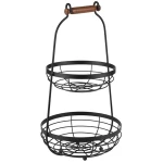 APS 2 Tier Etagere Black Serveware Metal/Wood - APS