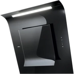 Elica Sinfonia 80cm Black Glass Chimney Hood with Long Life Filter