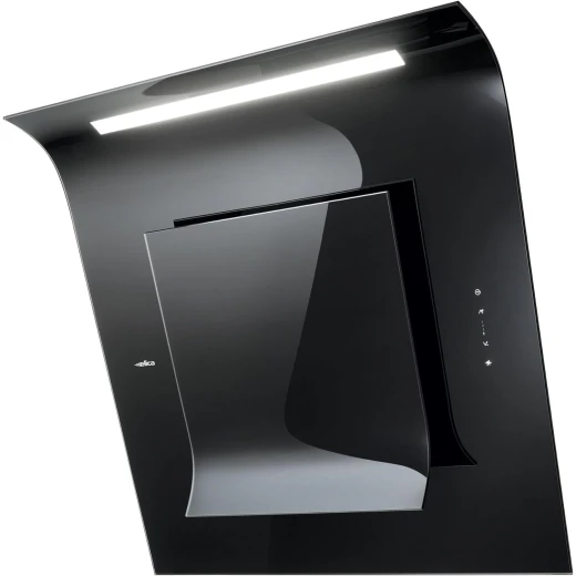 Elica Sinfonia 80cm Black Glass Chimney Hood with Long Life Filter Elica Sinfonia 80cm Black Glass Chimney Hood with Long Life Filter