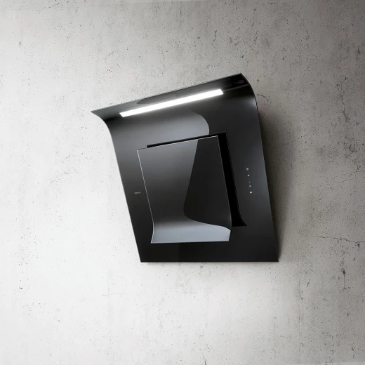 Elica Sinfonia 80cm Black Glass Chimney Hood with Long Life Filter - Elica - Image 2