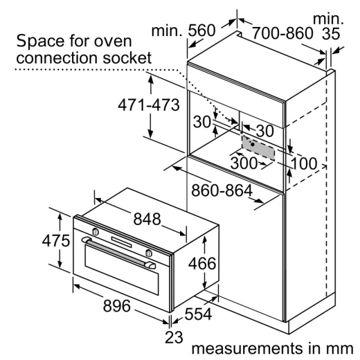 فرن بوش سلسلة 6 VBC5580S0 مدمج 90x48 سم ستانلس ستيل - بوش - Image 4