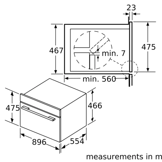 فرن بوش سلسلة 6 VBC5580S0 مدمج 90x48 سم ستانلس ستيل - بوش - Image 3
