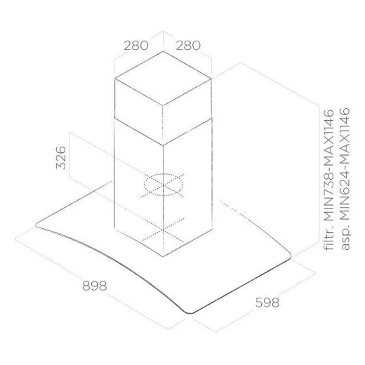 Elica Reef Island Stainless Steel 90cm Cooker Hood - Powerful Extraction - Elica - Image 7