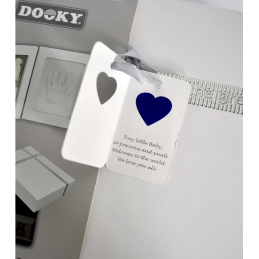 Dooky Baby Handprint Frame & Memory Box Set – Clay Kit, Photo 26x17cm, Memory Box 16.5x24x5.2cm – Safe DIY Keepsake Gift - Dooky - Image 4