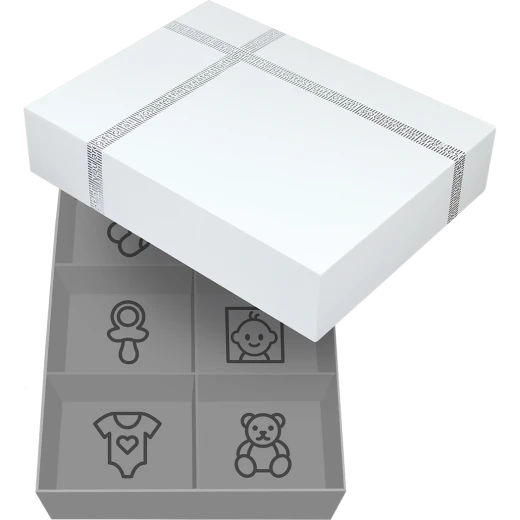 Dooky Baby Handprint Frame & Memory Box Set – Clay Kit, Photo 26x17cm, Memory Box 16.5x24x5.2cm – Safe DIY Keepsake Gift - Dooky - Image 6