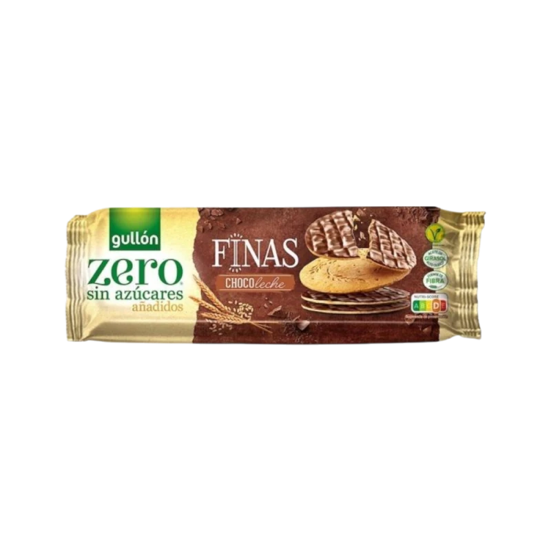 Gullon Wheat Biscuits Covered with Milk Chocolate 150g - Sweet Snack - Gullon