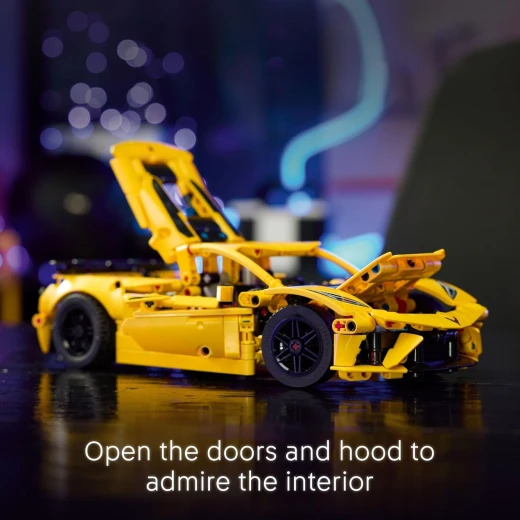 LEGO Technic Chevrolet Corvette Stingray Toy Car - Building Toy Set for Kids, Boys and Girls, Ages 9+ - Model Car Kit for Display - Gift Idea for Birthday - 42205 - LEGO - Image 2