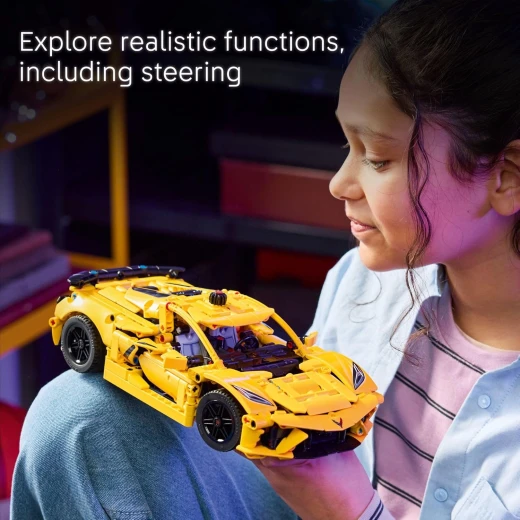 LEGO Technic Chevrolet Corvette Stingray Toy Car - Building Toy Set for Kids, Boys and Girls, Ages 9+ - Model Car Kit for Display - Gift Idea for Birthday - 42205 - LEGO - Image 4