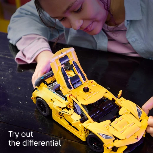 LEGO Technic Chevrolet Corvette Stingray Toy Car - Building Toy Set for Kids, Boys and Girls, Ages 9+ - Model Car Kit for Display - Gift Idea for Birthday - 42205 - LEGO - Image 5