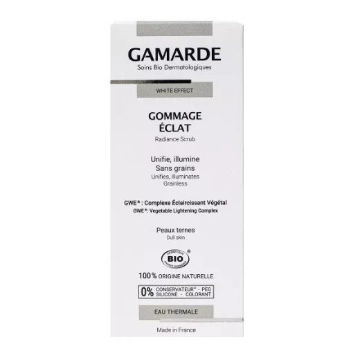 Gamarde Organic White Effect Radiance Scrub 40ml - For Dull Skin - Image 2
