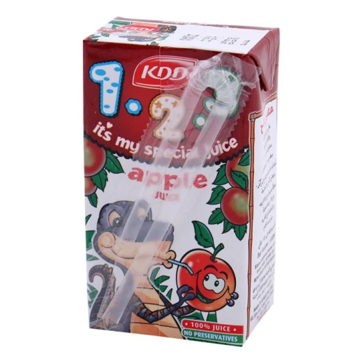 KDD 123 Apple Juice 125ml, 100% Natural Apple Drink | Refreshing, Healthy & Delicious | Perfect On-the-Go Juice Box for Kids & Family Snacks KDD 123 Apple Juice 125ml, 100% Natural Apple Drink | Refreshing, Healthy & Delicious | Perfect On-the-Go Juice Box for Kids & Family Snacks