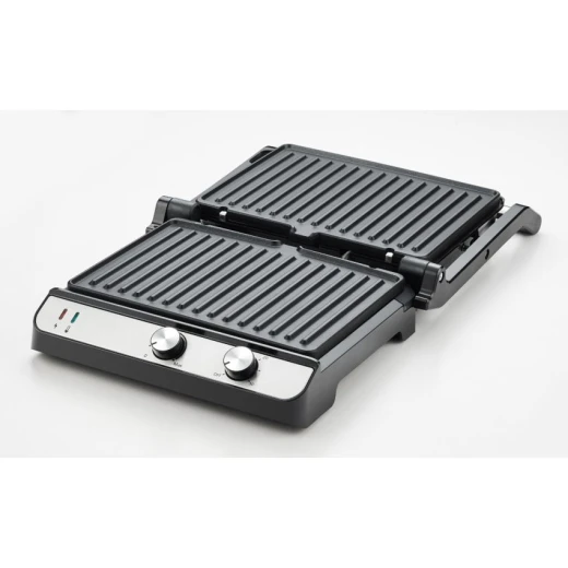 شواية كهربائية شارك AG-4400SS بقوة 2000 واط - طهي سريع وفعال، حجم متوسط، سطح غير لاصق، درجة حرارة قابلة للتعديل، سهلة التنظيف، مثالية للشواء الصحي في المنزل - شارك - Image 2