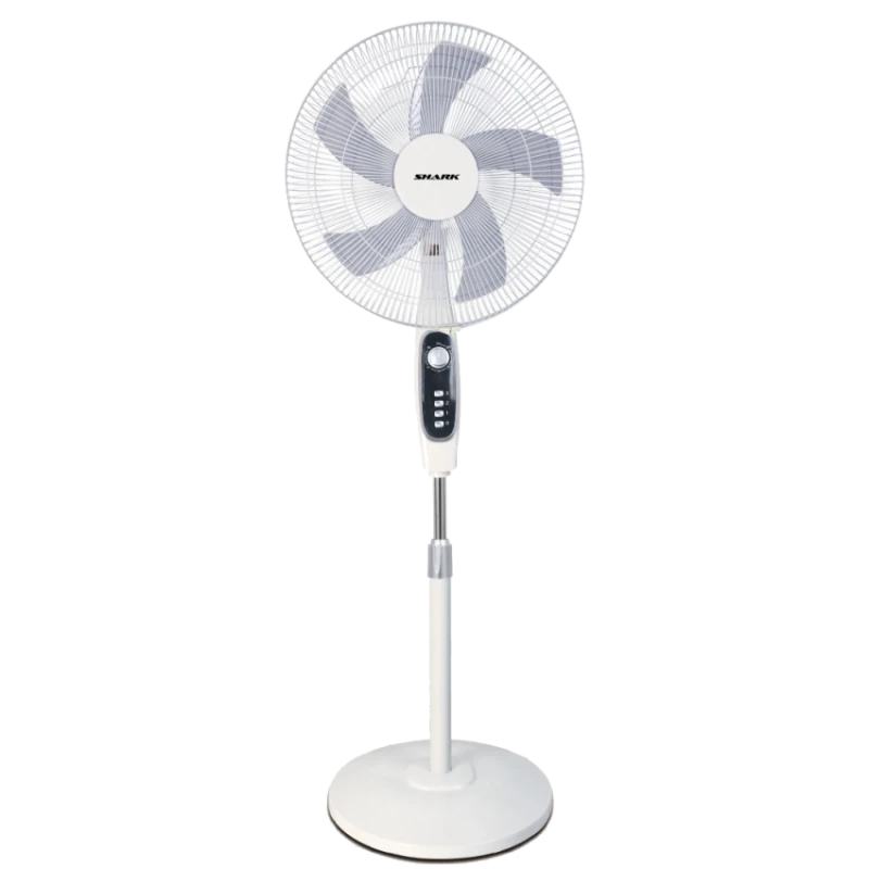 Shark Tech SF-54 18-Inch White Ceiling Fan – 4-Speed Adjustable, Quiet & Energy-Efficient Operation Modern Design for Bedrooms Living Rooms Offices Ensuring Comfortable Air Circulation - Shark