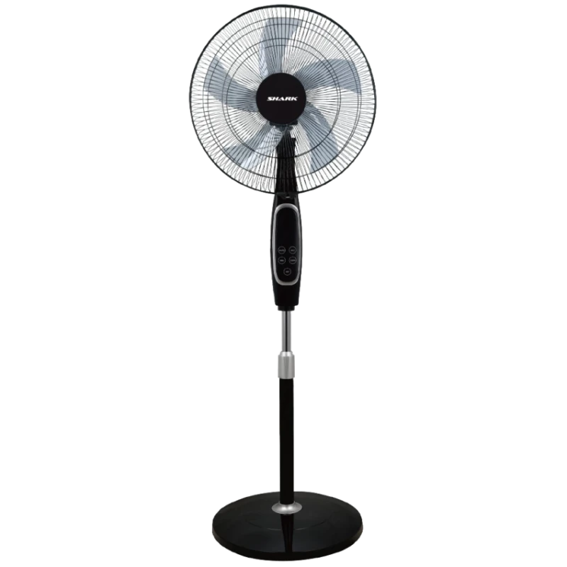 Sharek SF-55R 18-Inch Black Ceiling Fan with Remote Control – 4 Adjustable Speeds Quiet & Energy-Efficient Modern Design  Ideal for Bedrooms Living Rooms Officesand Comfortable Air Circulation - Shark
